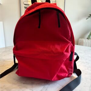BAGGU Candy Apple Red Medium Nylon Backpack